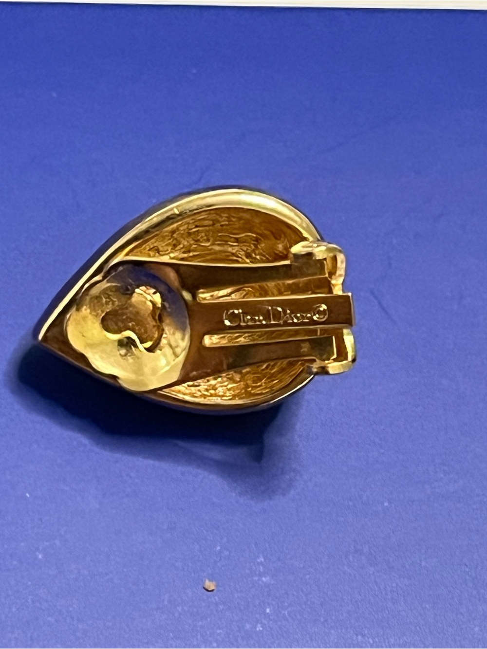 Christian Dior Gold Clip-On Earring